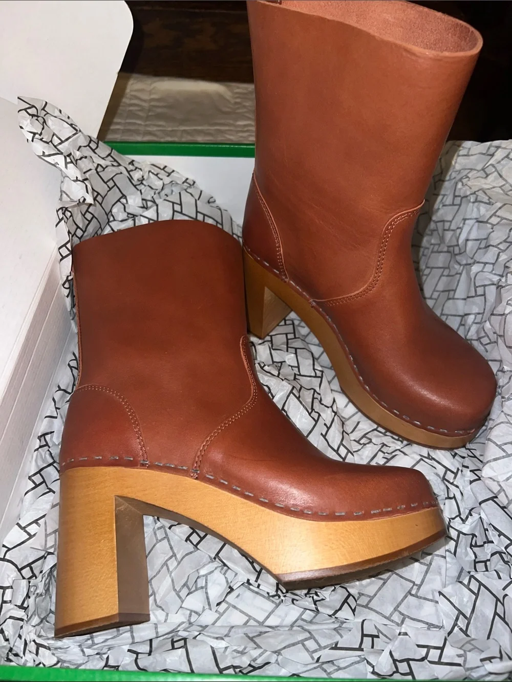 Swedish Hasbeens Plain boot Sky high